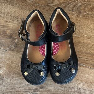 Cleo Black Dress Shoes with Bow Details